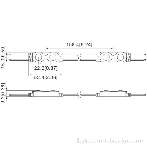 0.72W constant current lens led module